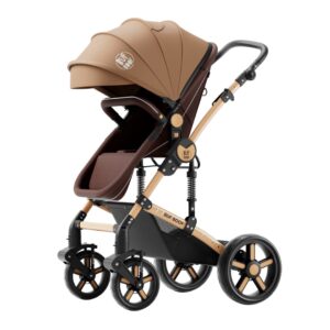 Carucior 2 in 1 reversibil A1 Deluxe BUF BOOF Champagne 0 36 luni
