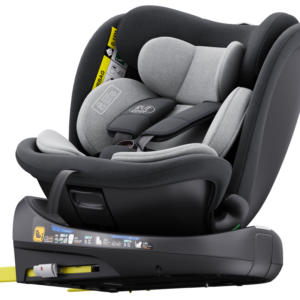 Scaun Auto B-Joy DELUXE BUF BOOF iSIZE Grey cu Isofix pozitie somn 155 grade rotativ 360 grade 40-150 cm
