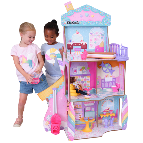 Casuta de joaca din lemn pentru papusi Candy Castle