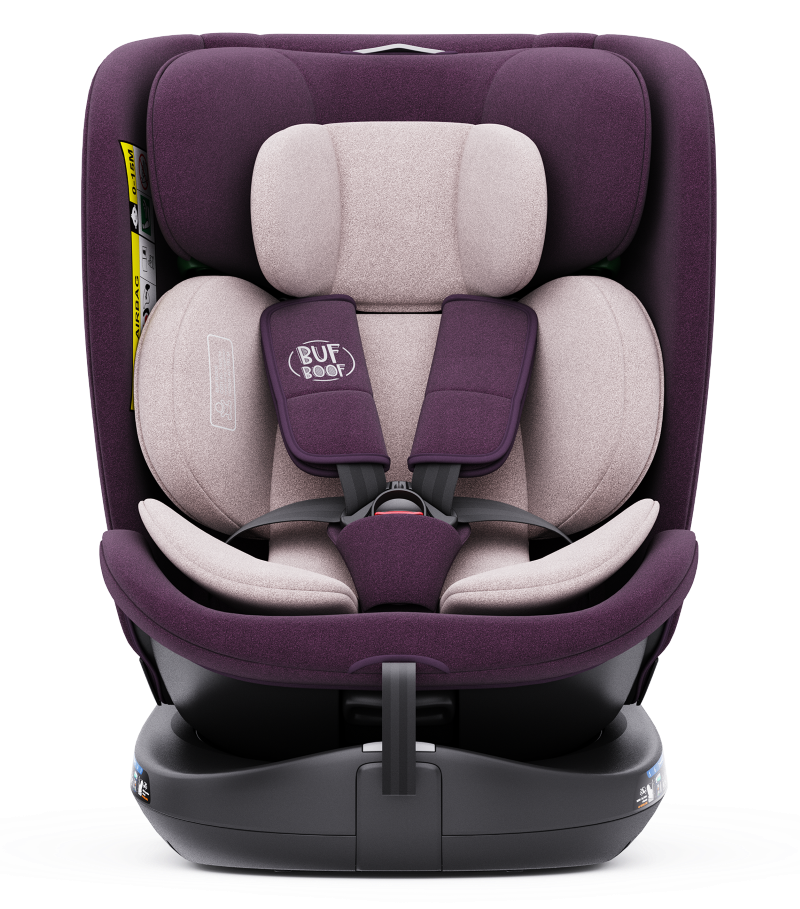 Scaun Auto B-Joy DELUXE BUF BOOF iSIZE Purple cu Isofix pozitie somn 155 grade rotativ 360 grade 40-150 cm - Image 12