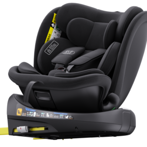 Scaun Auto B-Joy DELUXE BUF BOOF iSIZE Black cu Isofix pozitie somn 155 grade rotativ 360 grade 40-150 cm