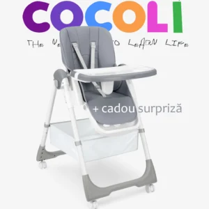 Scaun de masă pentru copii KikkaBoo – Spicy+, Gri