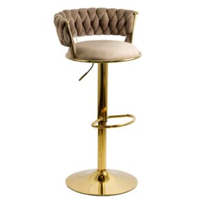 Scaun bar catifea ABS 118 bej