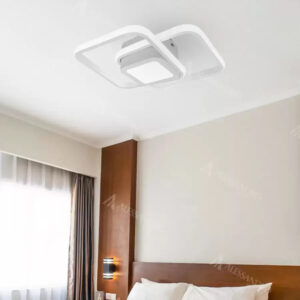 Lustra LED DUOFORM 21W, 3 Patrate, lumina Rece/Calda/Neutra, Alb